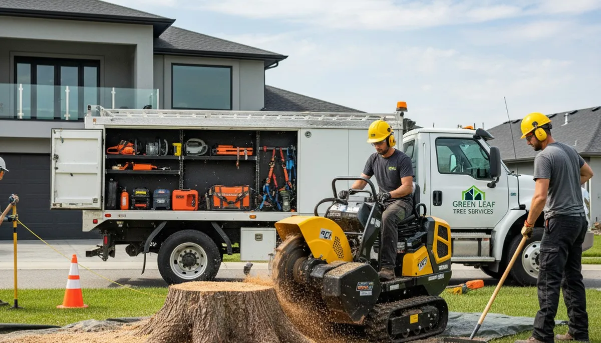 Professional stump removal service clearing yard in Tacoma, WA by Chop Chop Tree experts